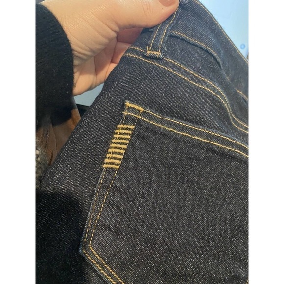 Paige Indio Skinny Jeans Dark Denim Wash 26 Zip Zipper Pockets Stretch Cotton - Picture 8 of 11